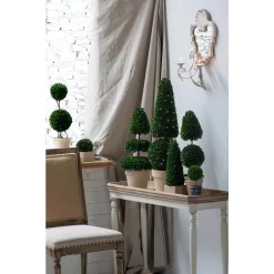 Artificial Topiaries A & B Home Potted Cone And Ball Faux Boxwood Green/Cream Large Topiary -Home Accents shop a b home artificial topiaries 2371 ds 31 1000