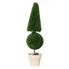 Artificial Topiaries A & B Home Potted Cone And Ball Faux Boxwood Green/Cream Large Topiary -Home Accents shop a b home artificial topiaries 2371 ds 64 1000