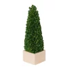 Artificial Topiaries A & B Home Green/Cream Small Faux Boxwood Potted Topiary Tree