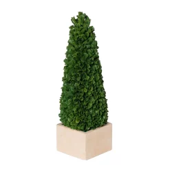 Artificial Topiaries A & B Home Green/Cream Small Faux Boxwood Potted Topiary Tree