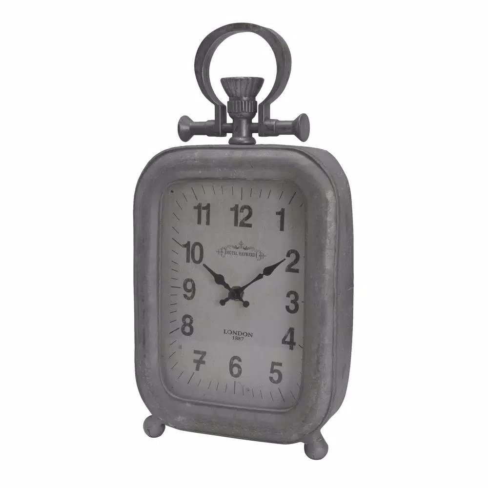 Table Clocks A & B Home Old Town Table Clock – Antique Silver – Tall 3 Table Clocks A & B Home Old Town Table Clock – Antique Silver – Tall