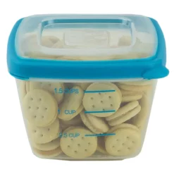 Home Basics 8-Piece Nesting Plastic Food Storage Container Set With Multi-Color Snap-On Lids -Home Accents shop assorted color home basics food storage containers hdc55011 1f 1000