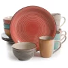 Gibson Home Color Vibes 12-Piece Casual Assorted Colors Stoneware Dinnerware Set (Service For 4) -Home Accents shop assorted colors gibson home dinnerware sets 985112413m 64 1000
