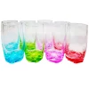 Drinkware Gibson Home Karissa 8-Piece Assorted Colors Glass Tumbler Set
