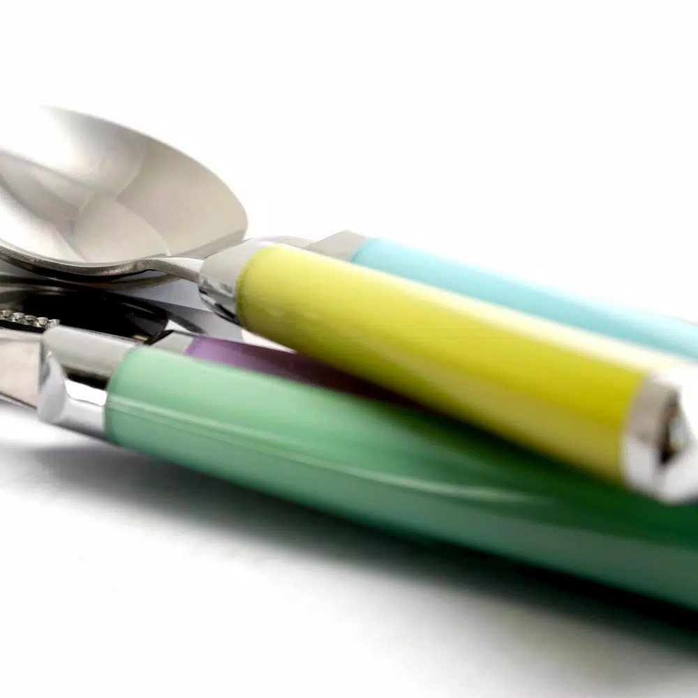 Gibson Home Pastel Extravaganza 20-Piece Assorted Colors Stainless Steel Flatware Set (Service For 4) 4 Gibson Home Pastel Extravaganza 20-Piece Assorted Colors Stainless Steel Flatware Set (Service For 4) - Image 2