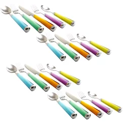 Gibson Home Pastel Extravaganza 20-Piece Assorted Colors Stainless Steel Flatware Set (Service For 4) 11 Gibson Home Pastel Extravaganza 20-Piece Assorted Colors Stainless Steel Flatware Set (Service For 4) -Home Accents shop assorted colors gibson home flatware sets 985111230m c3 1000