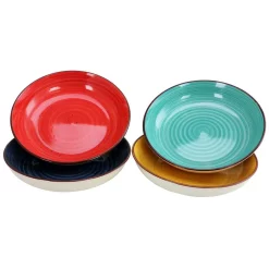 Dinnerware Gibson Home 12.05 Oz. Assorted Colors Stoneware Pasta Bowls (4-Piece) 18 Dinnerware Gibson Home 12.05 Oz. Assorted Colors Stoneware Pasta Bowls (4-Piece) -Home Accents shop assorted gibson home bowls 985105508m 76 1000