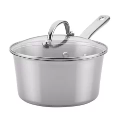Cookware Ayesha Curry Home Collection 3 Qt. Stainless Steel Sauce Pan With Glass Lid