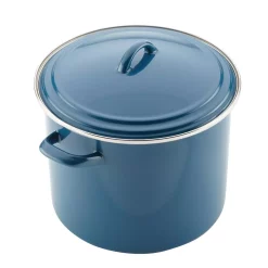 Cookware Ayesha Curry Home Collection 12 Qt. Steel Nonstick Stock Pot In Twilight Teal With Lid -Home Accents shop ayesha curry stock pots 46952 c3 1000