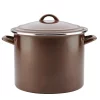 Cookware Ayesha Curry Home Collection 12 Qt. Steel Nonstick Stock Pot In Brown Sugar With Lid -Home Accents shop ayesha curry stock pots 46953 64 1000