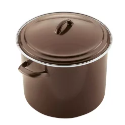 Cookware Ayesha Curry Home Collection 12 Qt. Steel Nonstick Stock Pot In Brown Sugar With Lid -Home Accents shop ayesha curry stock pots 46953 c3 1000