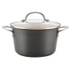 Cookware Ayesha Curry Home Collection 4.5 Qt. Hard Anodized Aluminum Covered Saucepot