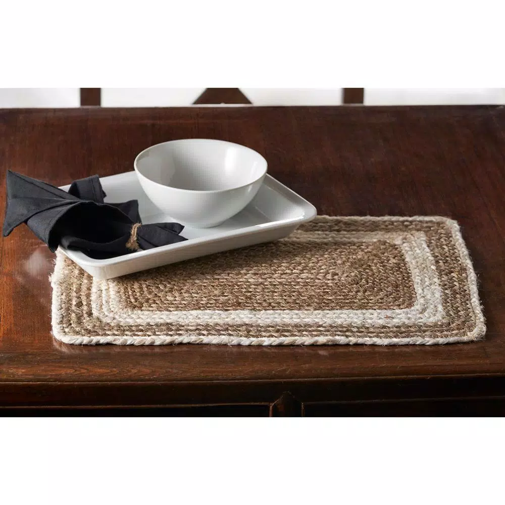 Table Linens & Kitchen Linens LR Home Toned 19 In. X 13 In. Bleach / Natural Jute Placemat (Set Of 4) 4 Table Linens & Kitchen Linens LR Home Toned 19 In. X 13 In. Bleach / Natural Jute Placemat (Set Of 4) - Image 2