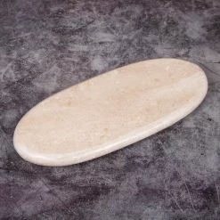 Serveware Creative Home 6 In. L X 14 In. W Natural Champagne Marble Oval Shaped Serving Tray Cheese Serving Board Pastry Board -Home Accents shop beige creative home cheese board sets 32478 4f 1000