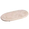 Serveware Creative Home 6 In. L X 14 In. W Natural Champagne Marble Oval Shaped Serving Tray Cheese Serving Board Pastry Board -Home Accents shop beige creative home cheese board sets 32478 64 1000