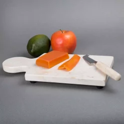 Serveware Creative Home 12 In. X 6 In. Natural Champagne Marble Cheese Paddle Board -Home Accents shop beige creative home cheese board sets 74761 31 1000