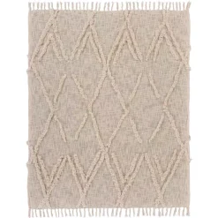 Throw Blankets LR Resources LR Home Handmade Boho Farmhouse Natural – Off White Sofa Bed Throw Blanket With Fringe -Home Accents shop beige lr resources throw blankets throw81190nat4250 1f 1000