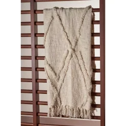 Throw Blankets LR Resources LR Home Handmade Boho Farmhouse Natural – Off White Sofa Bed Throw Blanket With Fringe -Home Accents shop beige lr resources throw blankets throw81190nat4250 31 1000