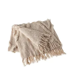 Throw Blankets LR Resources LR Home Handmade Boho Farmhouse Natural – Off White Sofa Bed Throw Blanket With Fringe -Home Accents shop beige lr resources throw blankets throw81190nat4250 44 1000