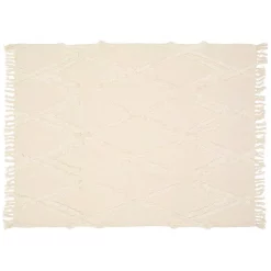 Throw Blankets LR Resources LR Home Handmade Boho Farmhouse Natural – Off White Sofa Bed Throw Blanket With Fringe -Home Accents shop beige lr resources throw blankets throw81190nat4250 4f 1000