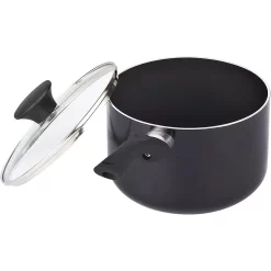 Cook N Home Stay Cool Handle 15-Piece Aluminum Nonstick Cookware Set In Black -Home Accents shop black cook n home cookware sets nc 00296 1f 1000