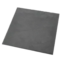 Serveware Creative Home Natural Slate Black Stone 12 In. X 12 In. Square Serving Board Cheese Platter Hot Pan Trivet