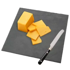 Serveware Creative Home Natural Slate Black Stone 12 In. X 12 In. Square Serving Board Cheese Platter Hot Pan Trivet -Home Accents shop black creative home cheese board sets 73470 fa 1000