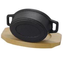 Cookware Gibson Home Campton 0.35 Qt. Oval Cast Iron Casserole Dish In Black With Lid -Home Accents shop black gibson home dutch ovens braisers 986105747m 1d 1000