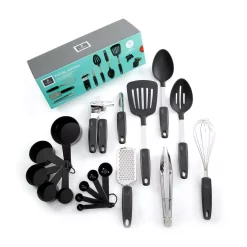 Kitchen Utensils Gibson Home Total Kichen Chefs Better Basics Gadget And Tool Combo Set (Set Of 18)