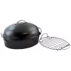 Cookware Gibson Home Kenmar 16 In. Carbon Steel Roaster Pan With High Dome Lide 2 Cookware Gibson Home Kenmar 16 In. Carbon Steel Roaster Pan With High Dome Lide -Home Accents shop black gibson home roasting pans 985101012m 64 1000