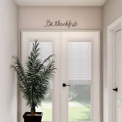 Wall Signs Lavish Home “Be Thankful” Metal Cutout Sign -Home Accents shop black lavish home wall signs hw0200042 44 1000