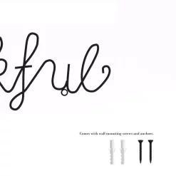 Wall Signs Lavish Home “Be Thankful” Metal Cutout Sign -Home Accents shop black lavish home wall signs hw0200042 4f 1000