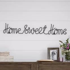 Wall Signs Lavish Home “Home Sweet Home” Metal Cutout Sign -Home Accents shop black lavish home wall signs hw0200043 31 1000