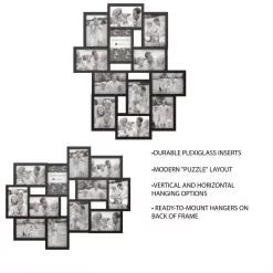 Picture Frames Lavish Home 12-Opening 4 In. X 6 In. Black Picture Frame Collage 10 Picture Frames Lavish Home 12-Opening 4 In. X 6 In. Black Picture Frame Collage -Home Accents shop black matt lavish home picture frames hw0200067 4f 1000