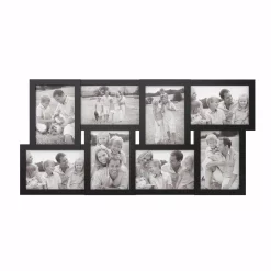 Picture Frames Lavish Home 8-Opening 4 In. X 6 In. Black Picture Frame Collage