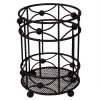 Kitchen Utensils Home Basics Arbor Oil-Rubbed Bronze Cutlery Holder With Mesh Bottom And Non-Skid Feet
