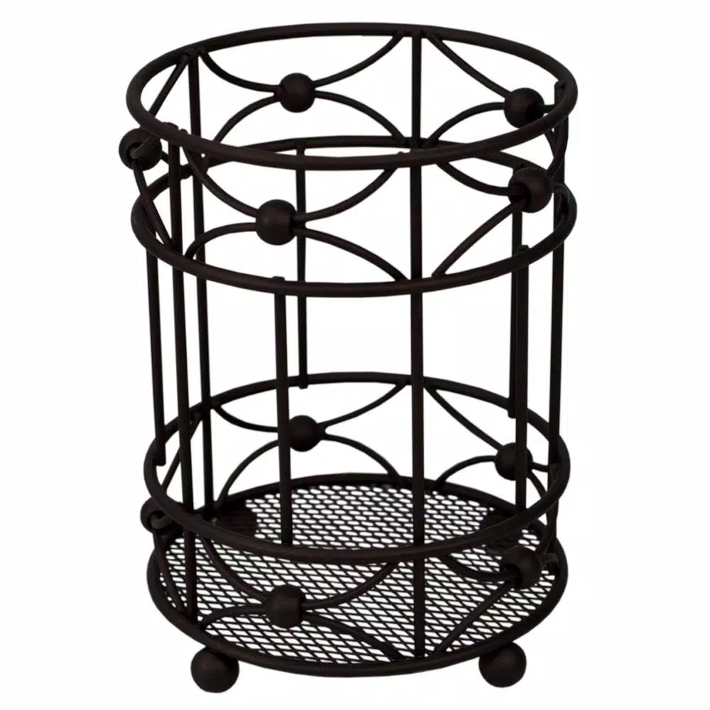 Kitchen Utensils Home Basics Arbor Oil-Rubbed Bronze Cutlery Holder With Mesh Bottom And Non-Skid Feet 3 Kitchen Utensils Home Basics Arbor Oil-Rubbed Bronze Cutlery Holder With Mesh Bottom And Non-Skid Feet