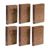 Storage Baskets A & B Home Classic Vintage 5.5 In. Brown Book Box (Set Of 3)