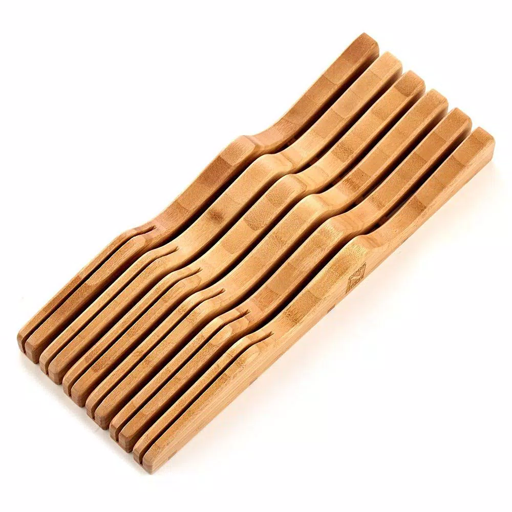 Cutlery Cook N Home 11-Slot In-Drawer Bamboo Knife Storage Block Organizer 5 Cutlery Cook N Home 11-Slot In-Drawer Bamboo Knife Storage Block Organizer - Image 3