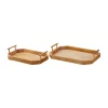 Decorative Trays Home Decorators Collection Home Decorators Collection Natural Wood Decorative Octagonal Tray (Set Of 2)