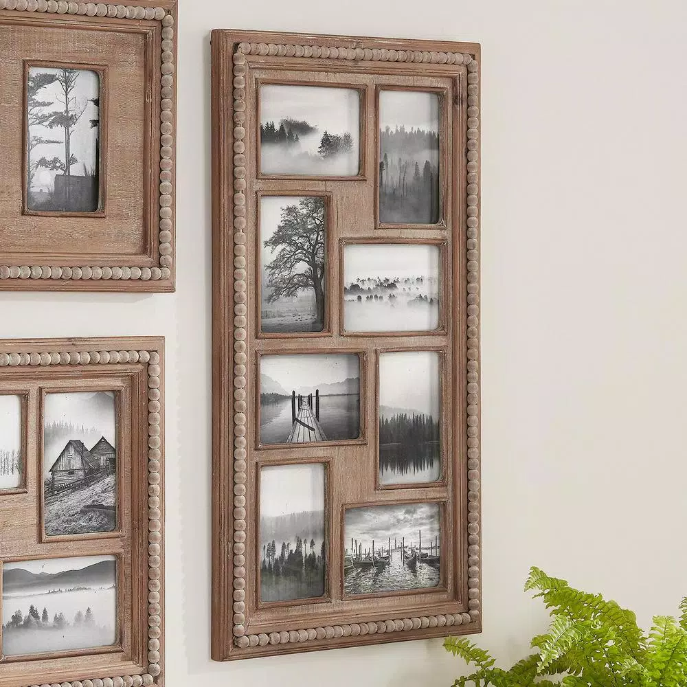 Picture Frames Home Decorators Collection 4″ X 6″ Natural Beaded Wood 8-Opening Picture Frame 5 Picture Frames Home Decorators Collection 4″ X 6″ Natural Beaded Wood 8-Opening Picture Frame - Image 3