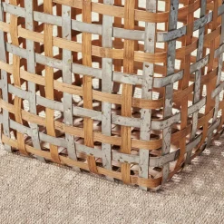 Storage Baskets Home Decorators Collection Home Decorators Collection Square Galvanized Metal And Natural Bamboo Woven Decorative Basket With Handles (Set Of 2) 11 Storage Baskets Home Decorators Collection Home Decorators Collection Square Galvanized Metal And Natural Bamboo Woven Decorative Basket With Handles (Set Of 2) -Home Accents shop brown home decorators collection storage baskets p170564 17xxa a0 1000
