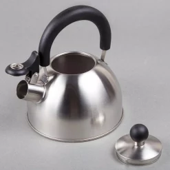 Cookware Creative Home Simplicity 6-Cup Brushed Stainless Steel With Whistle Stovetop Tea Kettle 12 Cookware Creative Home Simplicity 6-Cup Brushed Stainless Steel With Whistle Stovetop Tea Kettle -Home Accents shop brushed finish creative home tea kettles 72214 1f 1000