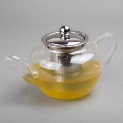 Cookware Creative Home 600 Ml, 20 Oz. (2.7 Cup) Clear Glass Tea Pot With Stainless Steel Removable Lid And Infuser Basket 10 Cookware Creative Home 600 Ml, 20 Oz. (2.7 Cup) Clear Glass Tea Pot With Stainless Steel Removable Lid And Infuser Basket -Home Accents shop clear creative home tea kettles 01165 1f 1000