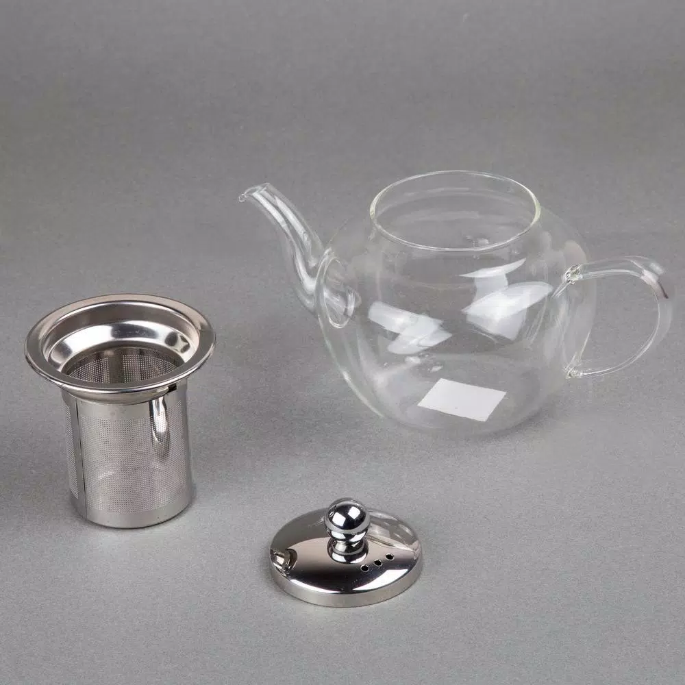 Cookware Creative Home 600 Ml, 20 Oz. (2.7 Cup) Clear Glass Tea Pot With Stainless Steel Removable Lid And Infuser Basket 4 Cookware Creative Home 600 Ml, 20 Oz. (2.7 Cup) Clear Glass Tea Pot With Stainless Steel Removable Lid And Infuser Basket - Image 3