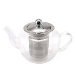 Cookware Creative Home 600 Ml, 20 Oz. (2.7 Cup) Clear Glass Tea Pot With Stainless Steel Removable Lid And Infuser Basket