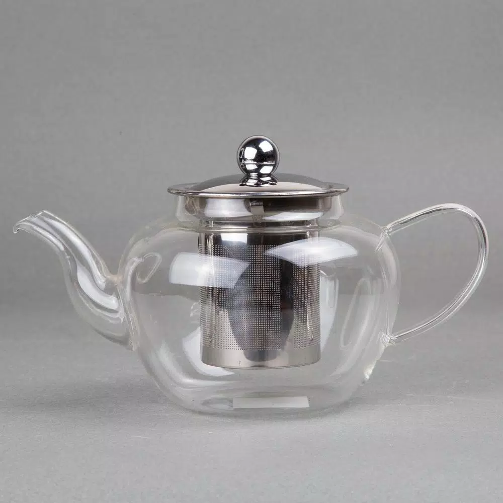 Cookware Creative Home 600 Ml, 20 Oz. (2.7 Cup) Clear Glass Tea Pot With Stainless Steel Removable Lid And Infuser Basket 3 Cookware Creative Home 600 Ml, 20 Oz. (2.7 Cup) Clear Glass Tea Pot With Stainless Steel Removable Lid And Infuser Basket - Image 2