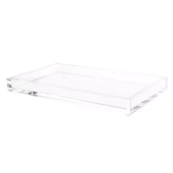 Decorative Trays Lavish Home Minimalist Clear Acrylic Catch-All Decorative Tray