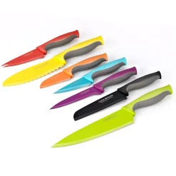 Cutlery Cook N Home 14-Piece Multicolor Coated Carbon Stainless Steel Kitchen Knife Set With Sheaths 9 Cutlery Cook N Home 14-Piece Multicolor Coated Carbon Stainless Steel Kitchen Knife Set With Sheaths -Home Accents shop cook n home knife sets 02547 4f 1000