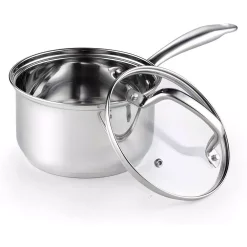 Cookware Cook N Home 2 Qt. Stainless Steel Sauce Pan With Glass Lid -Home Accents shop cook n home sauce pans 02607 4f 1000